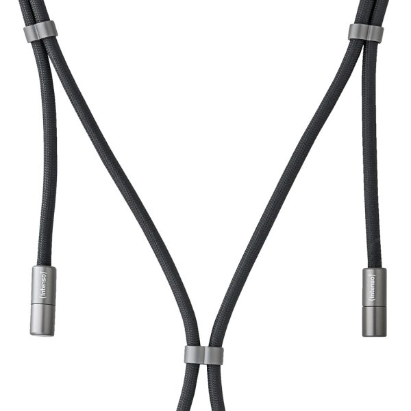 INTENSO Phone Lanyard Charg.Data Cable 7991000 2x USB-C, up to 1.65m black