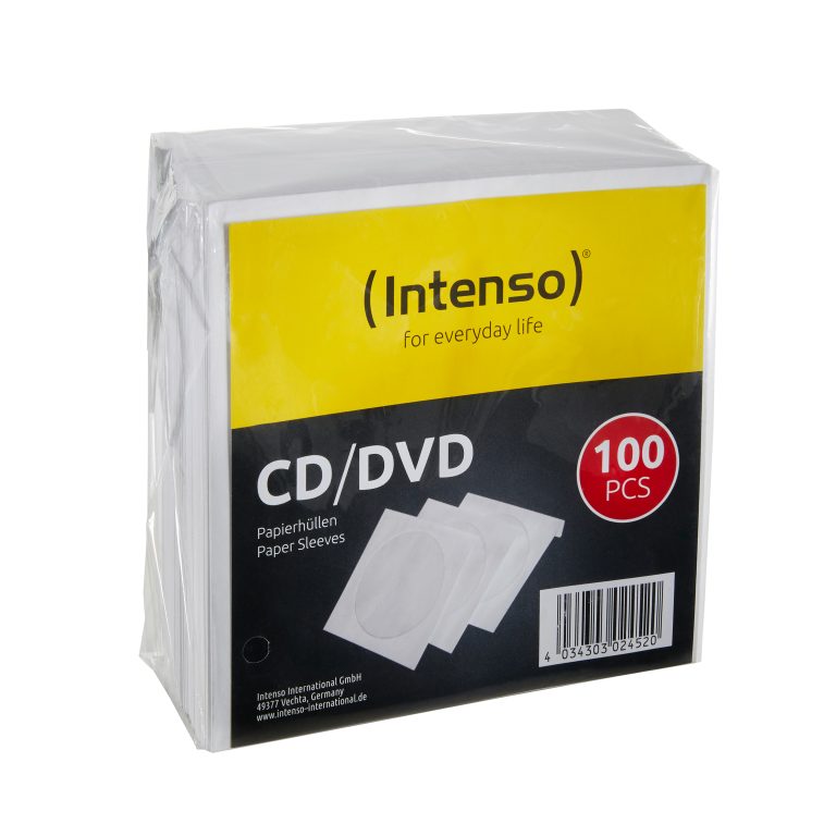 INTENSO CD / DVD Paper Sleeves 9001304 100 pcs.