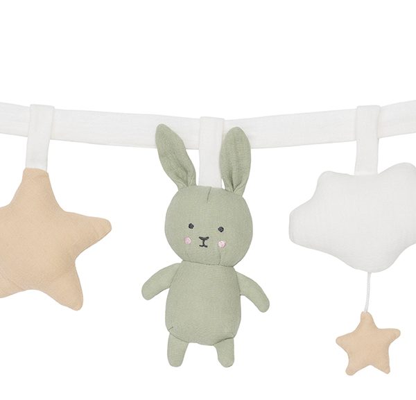 JABADABADO Kinderwagenkette Hase 49cm K123 grün