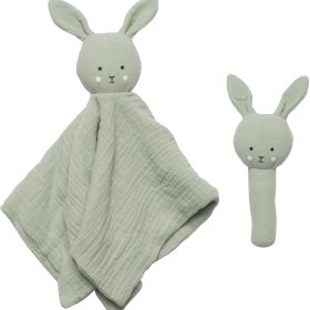 JABADABADO Geschenkset Rassel Hase S1026 grün 2-teilig