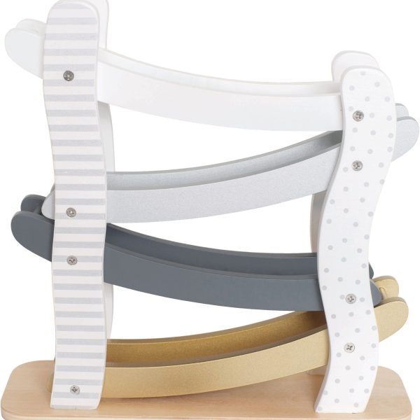 JABADABADO Auto Rennbahn, 4 Autos W7275 weiss,gold 29x10x29cm