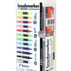 KARIN Brush Marker JUNIOR + blender 27C10 Basic colours 12 Stück