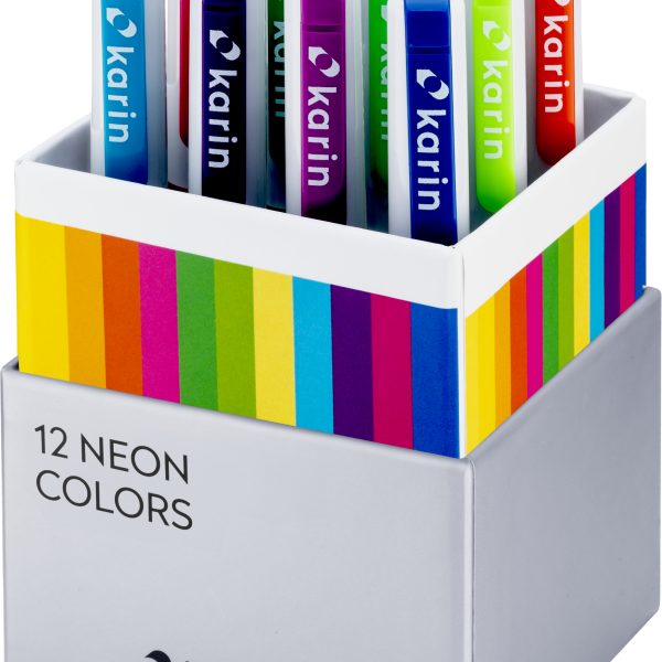 KARIN Real Brush Pen Pro 0.4mm 31C12 Neon Colors 12 Stück