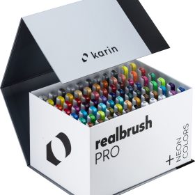 KARIN Real Brush Pen Pro 0.4mm 31C13 Mega Box, 3 Blender 72 Stück
