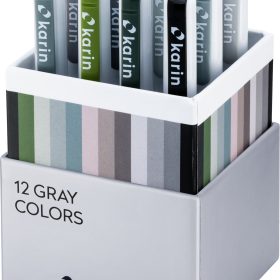KARIN Real Brush Pen Pro 0.4mm 31C6 Gray colours 12 Stück