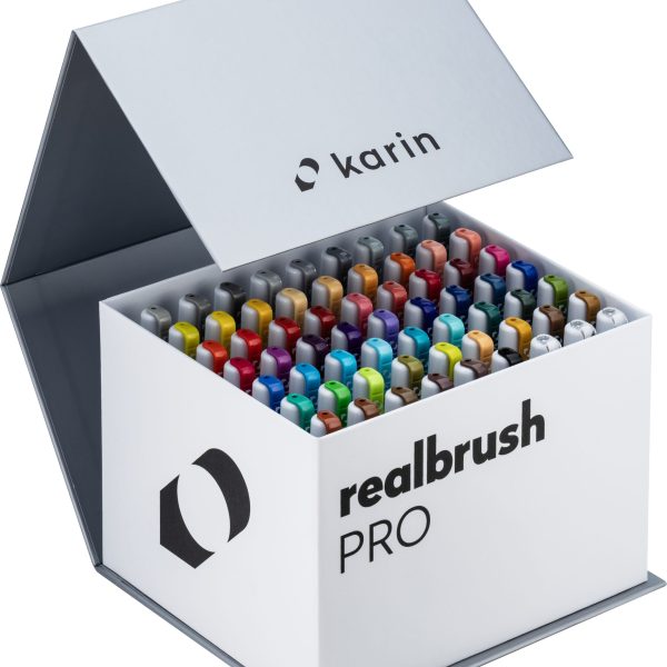 KARIN Real Brush Pen Pro 0.4mm 31C7 Mega Box, 3 Blender 60 Stück