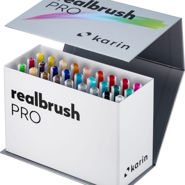 KARIN Real Brush Pen Pro 0.4mm 31C9 Mini Box, 1 Blender 26 Stück