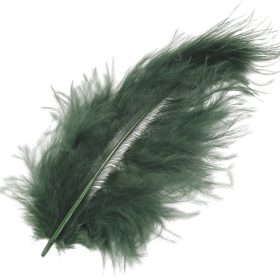 KNORR PRANDELL Marabufedern 10cm 6619479 dunkelgrün 15 Stück