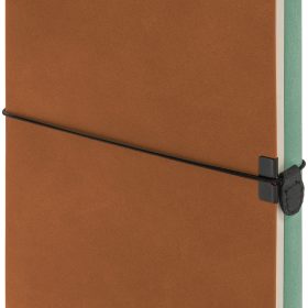 KOLMA Notizbuch Smooth A5 06.441.20 2in1, braun/türkis 224 Blatt