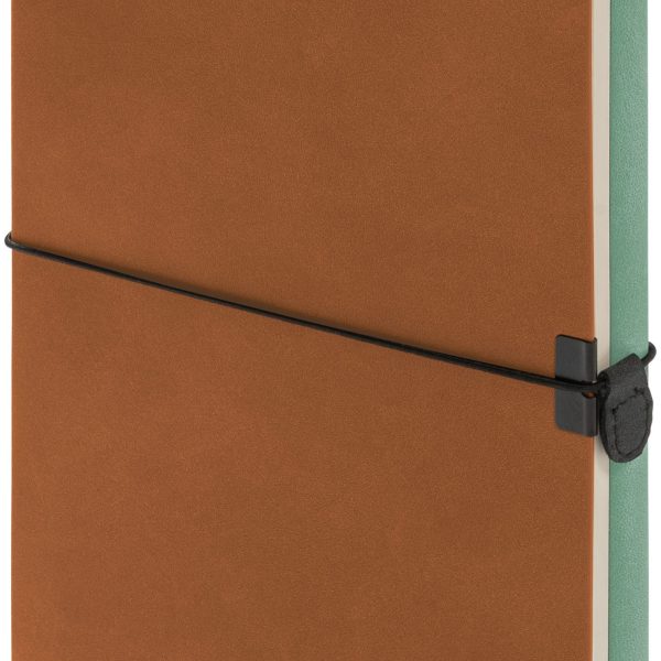 KOLMA Notizbuch Smooth A5 06.441.20 2in1, braun/türkis 224 Blatt