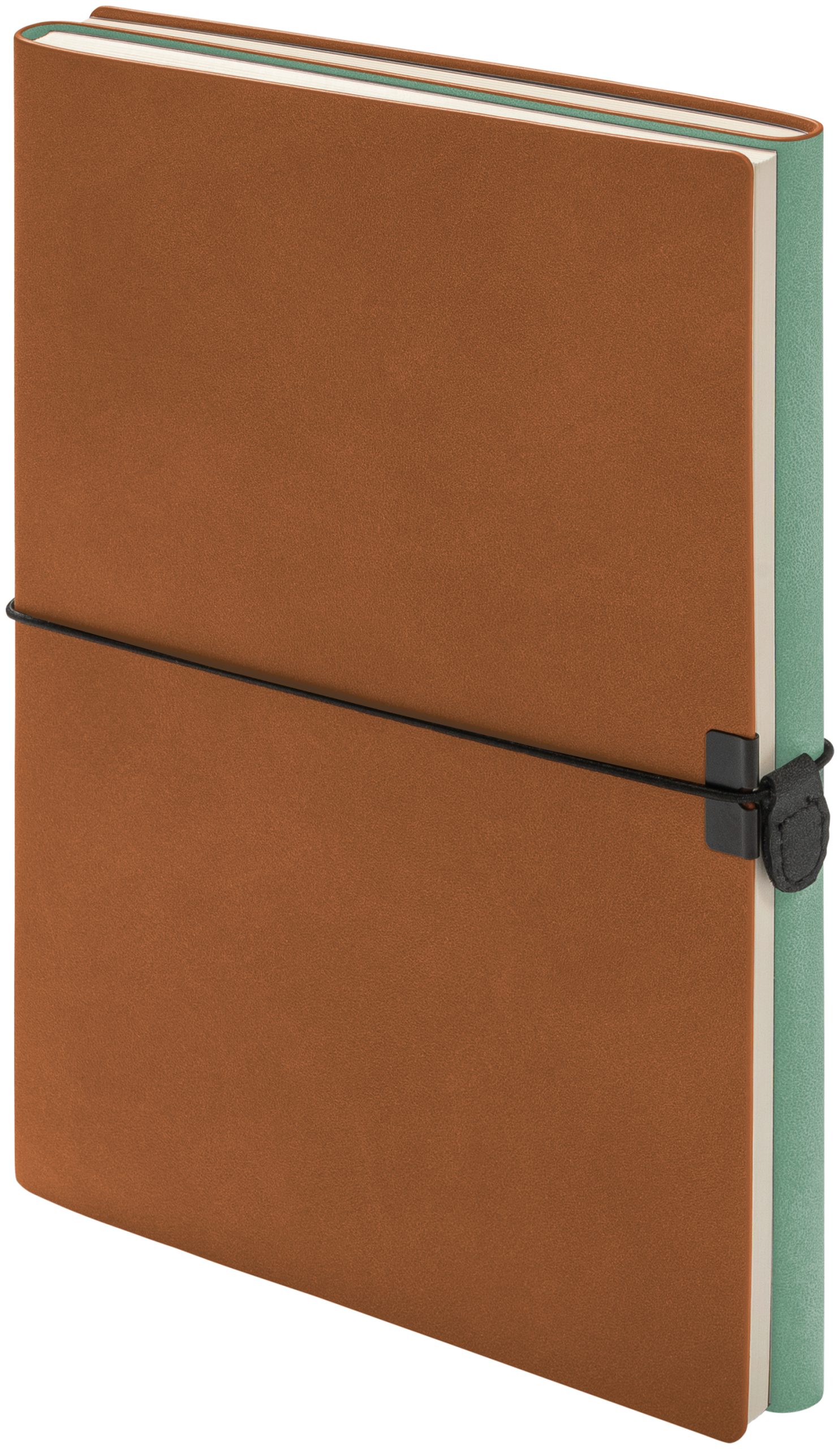 KOLMA-06.441.20-7611967060742 KOLMA Notizbuch Smooth A5 06.441.20 2in1, braun/türkis 224 Blatt – Hochwertig & günstig bei ShopDeca