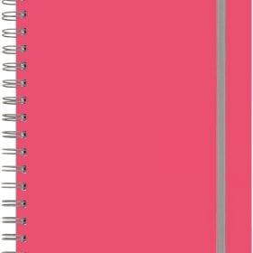 KOLMA Spiralheft Doppia A5 06.542.20 pink/grau, kariert 100 Blatt