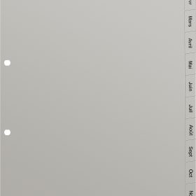 KOLMA Register KolmaFlex A4 18.121.03 grau Jan-Déc FR
