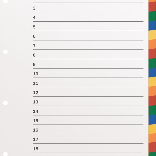 KOLMA Register KolmaFlex A4+ 18.420.20 mehrfarbig 20-teilig