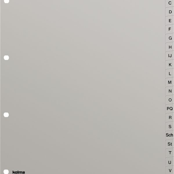 KOLMA Register KolmaFlex A4+ 18.424.03 grau A-Z 24-teilig