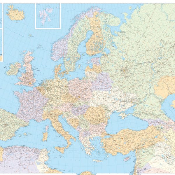 KÜMMERLY+FREY Planokarte Europa 100x126cm 325994156 politisch 1:4,5 Mio.