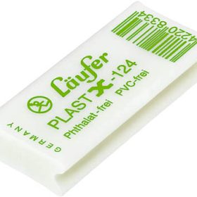 LÄUFER Radierer Plast X-124 01240 transparent 46x20x9mm