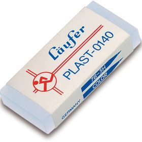 LÄUFER Plast-Radierer 46x20x9mm 01400 mit Kartonmanschette