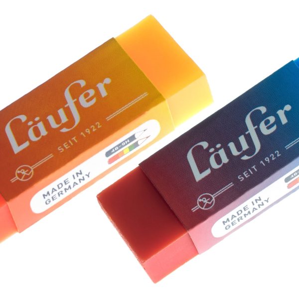 LÄUFER Plast-Radierer 65x21x12mm 12005 farbig ass.