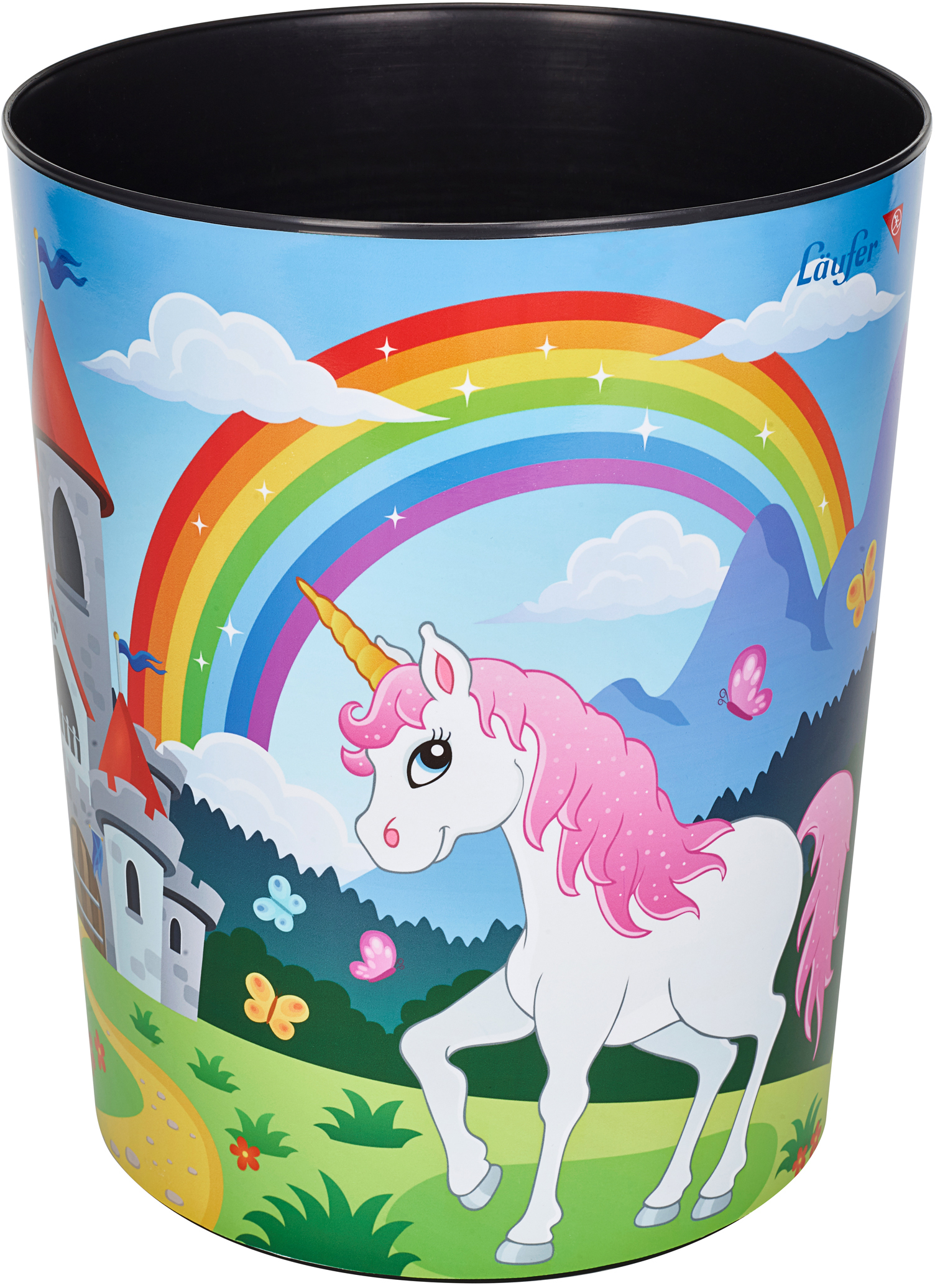 LAEUFER-26664-4006677266646 LÄUFER Papierkorb 26664 Einhorn 13lt – Hochwertig & günstig bei ShopDeca