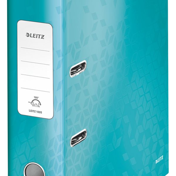 LEITZ Ordner WOW 180° 8cm 10050051 eisblau A4