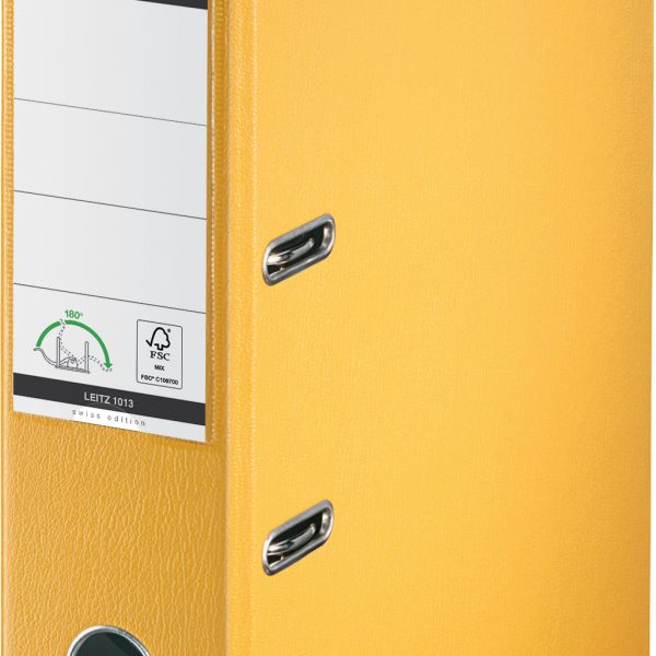 LEITZ Ordner Swiss Edition 180° 8cm 10135015 gelb A4