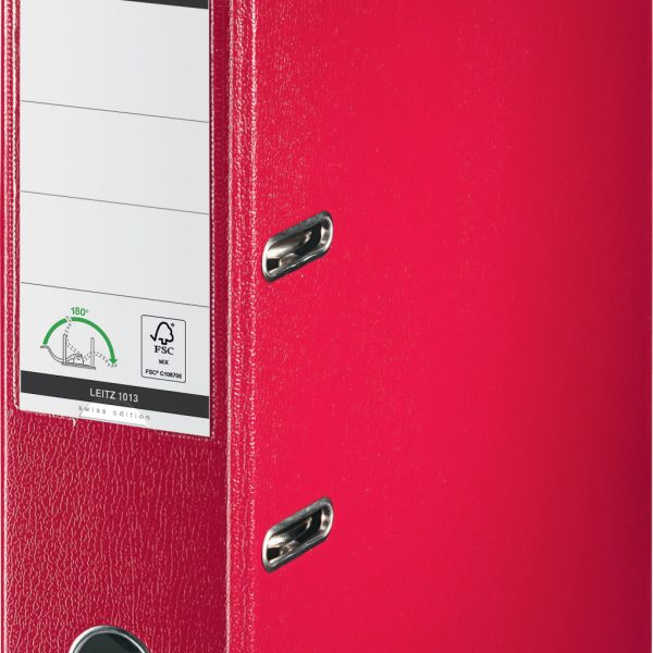 LEITZ Ordner Swiss Edition 180° 8cm 10135025 rot A4