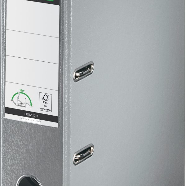 LEITZ Ordner Swiss Edition 180° 8cm 10135085 grau A4