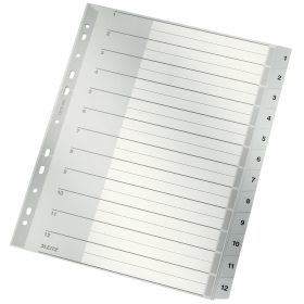 LEITZ Register PP A4+ 12820000 grau 1-12