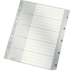 LEITZ Register PP A4+ 12830085 grau 1-5