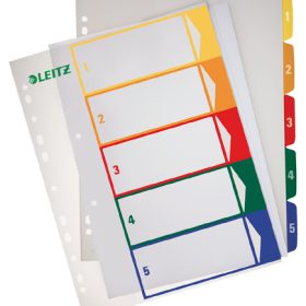 LEITZ Register PP PC-beschriftb. A4+ 12910000 multicolor 1-5