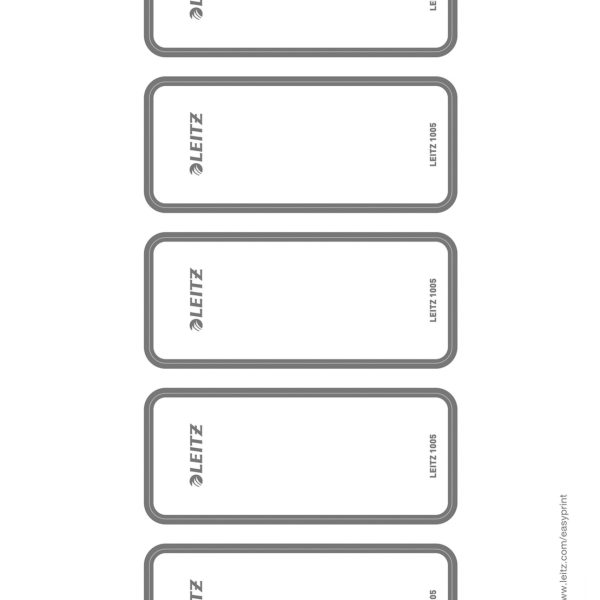 LEITZ Rückenschild Ordner 46x111mm 16920085 selbstklebend 50 Stück