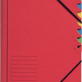 LEITZ Ordnungsmappe A4 39070025 rot 7 Fächer
