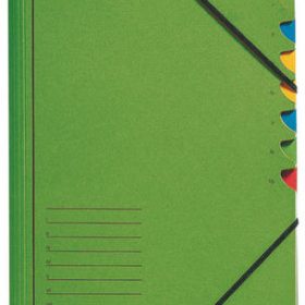 LEITZ Ordnungsmappe A4 39070055 grün 7 Fächer