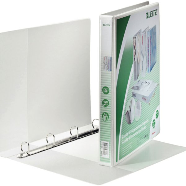 LEITZ Präsentationsringbuch A4 42830001 weiss 4R 38mm