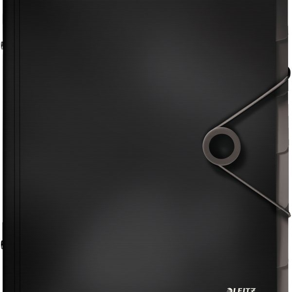 LEITZ Ordnungsmappe Solid PP A4 45691095 schwarz 6 Fächer