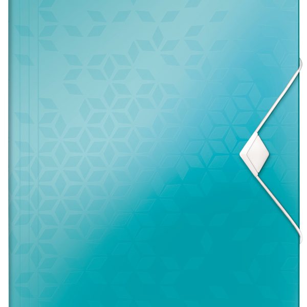 LEITZ Gummibandmappe WOW A4 45990051 eisblau für 150 Blatt