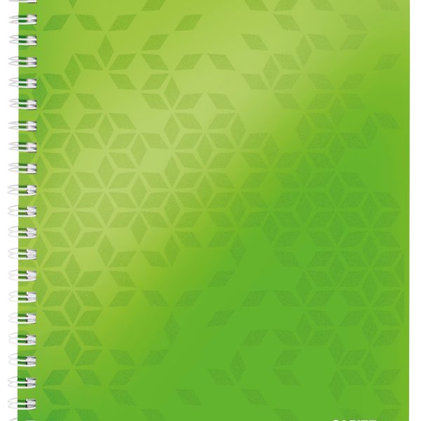 LEITZ Spiralbuch WOW PP A4 4637-00-54 grün 80 Blatt