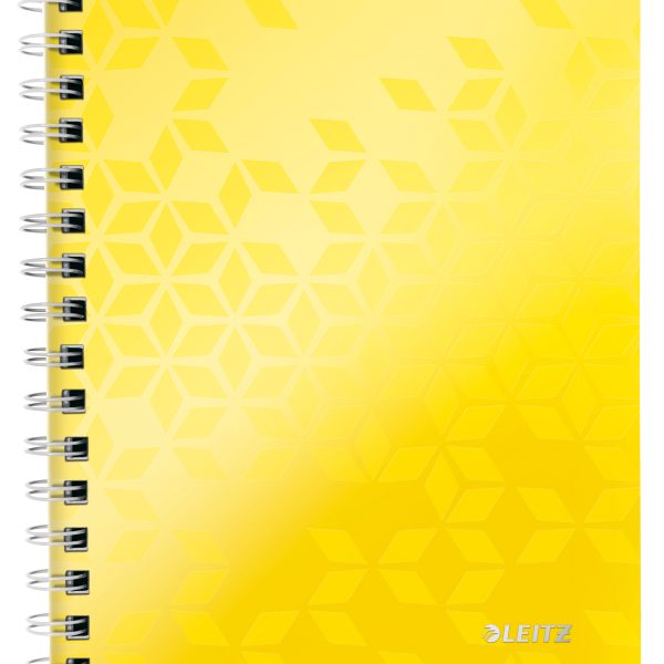 LEITZ Spiralbuch WOW PP A5 4639-00-16 gelb 80 Blatt