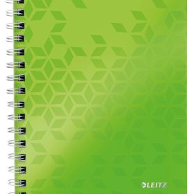 LEITZ Spiralbuch WOW PP A5 4639-00-54 grün 80 Blatt