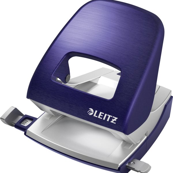 LEITZ Bürolocher NewNeXXt Metall 50060069 titan blau 30 Blatt