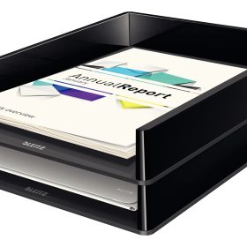 LEITZ Briefkorb Duo Color A4 53610095 schwarz