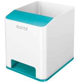 LEITZ Sound Stifteköcher WOW 5363-10-51 weiss/eisblau