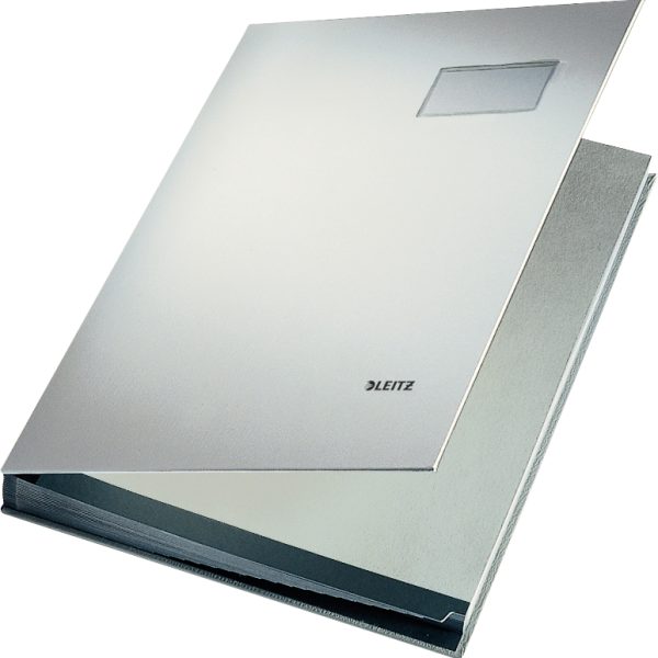 LEITZ Unterschriftsmappen A4 57000085 lichtgrau 20 Fächer
