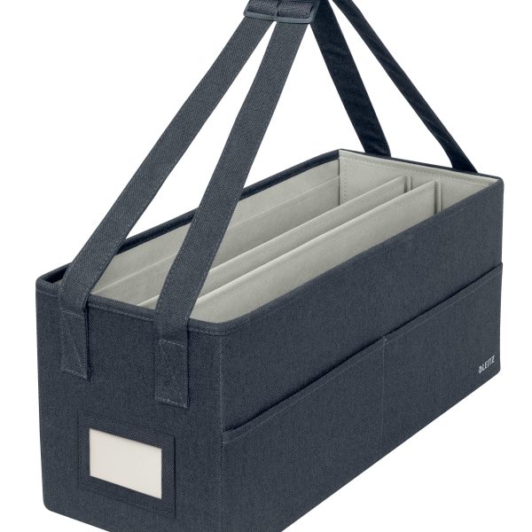 LEITZ Hot Desk Stofftasche 6444-00-89 samtgrau 3 Fächer 46.5x21x20cm