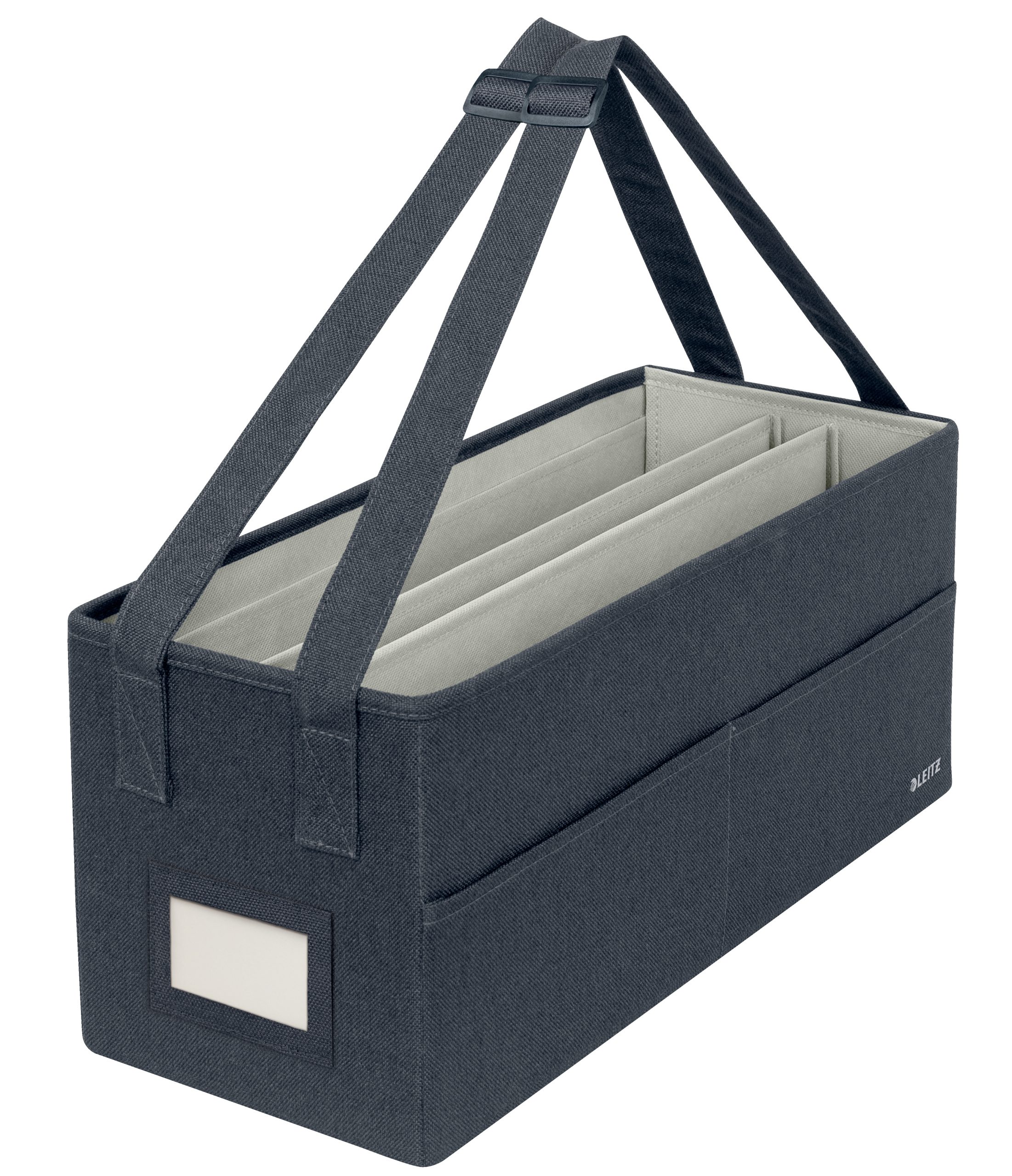 LEITZ-6444-00-89-4002432134625 LEITZ Hot Desk Stofftasche 6444-00-89 samtgrau 3 Fächer 46.5x21x20cm – Hochwertig & günstig bei ShopDeca