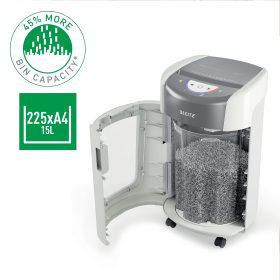 LEITZ Aktenvernichter OptiMax 8358-20-00 Home Office 225, P5, 15lt