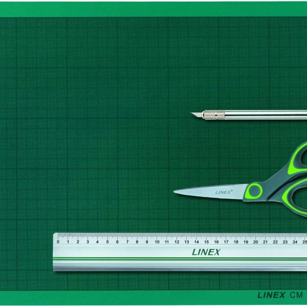 LINEX Schneidematte 400111887 A3, grün, 4-teilig