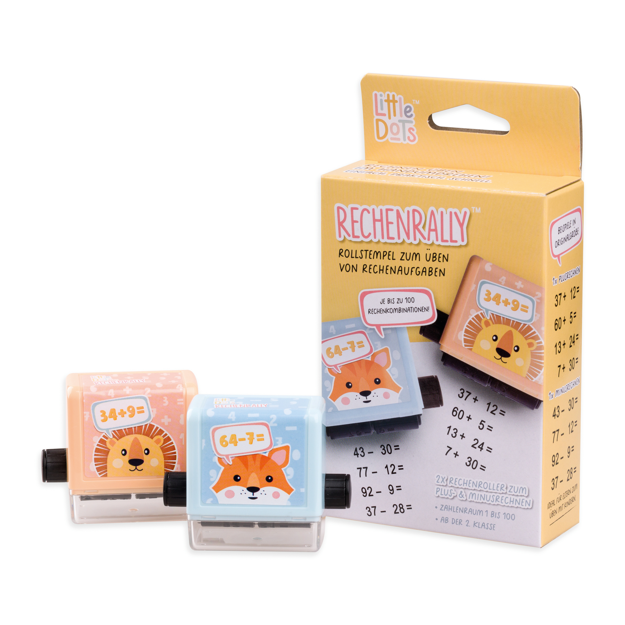 LITTLE-DOTS-160ROLLSTEMP-9010835137131 LITTLE DOTS Rechenrally Rollstempelset 160ROLLSTEMP Minus & Plus Rechnen, Zahlen – Hochwertig & günstig bei ShopDeca