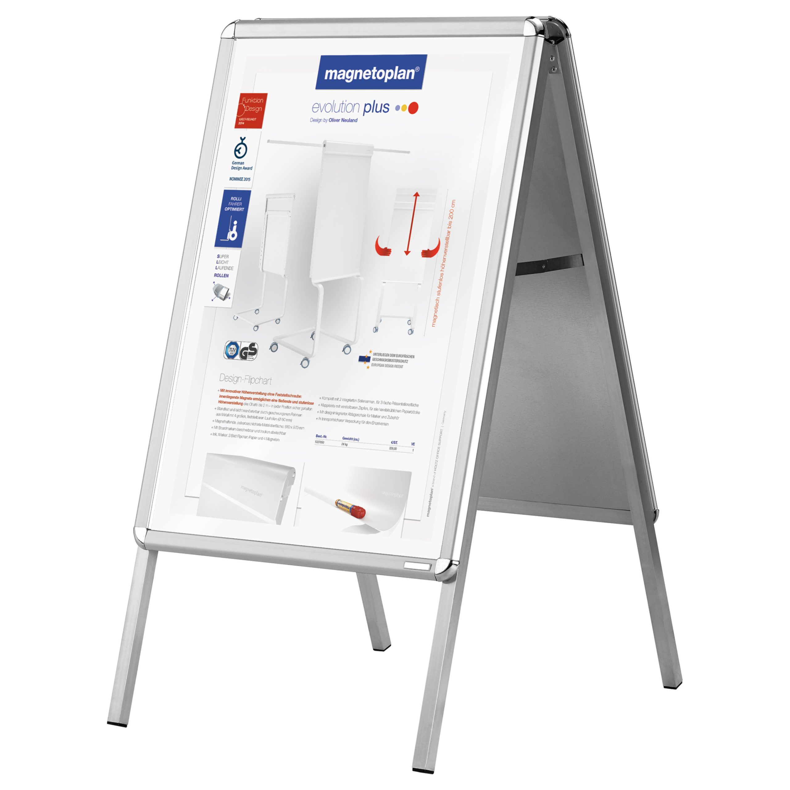 MAGNETOPLAN-00016-4013695030128 MAGNETOPLAN Plakatständer DIN A1 00016 mit Klapprahmen 639x886mm – Hochwertig & günstig bei ShopDeca